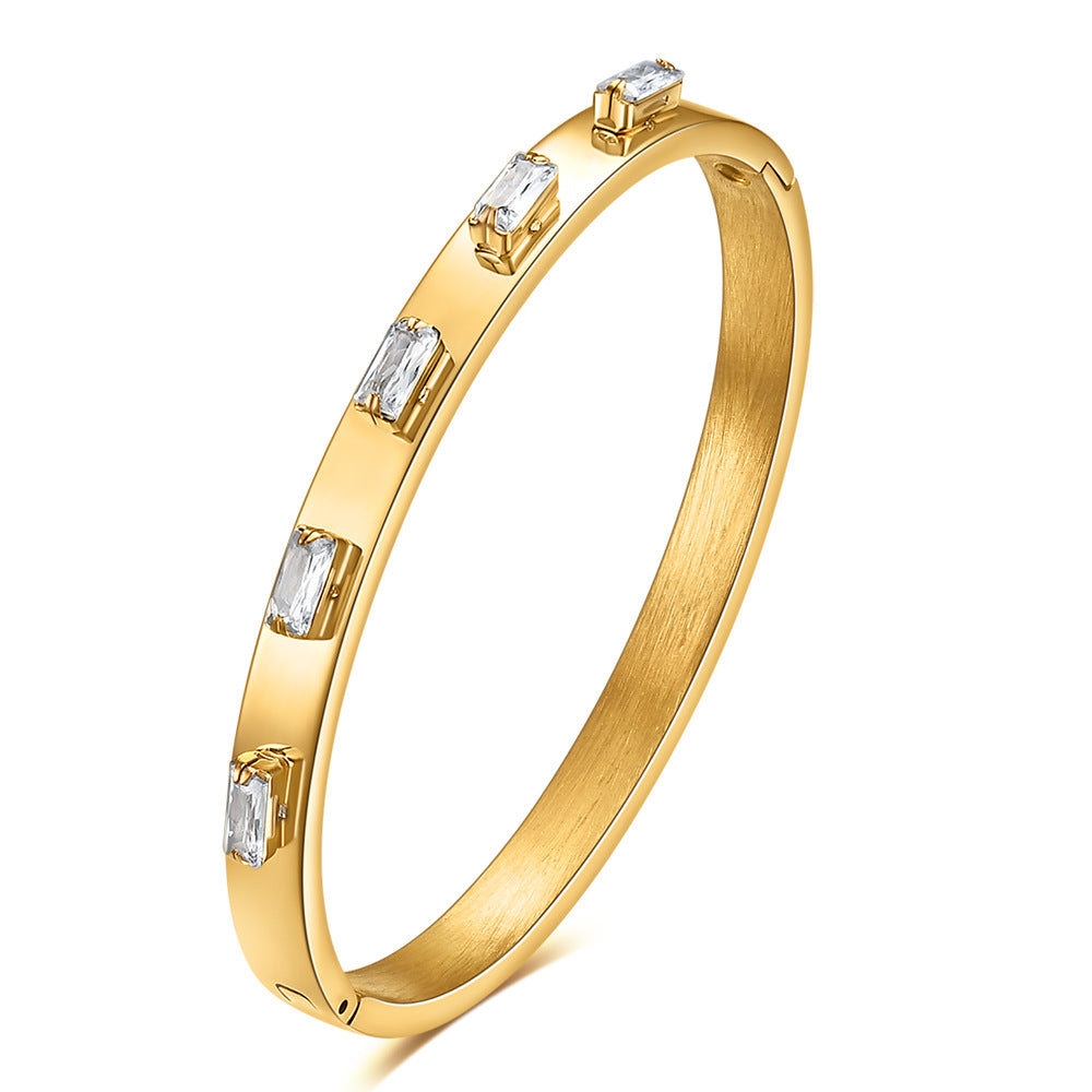 Damen Armreif mit elegantem Kristallbesatz Shop Nory