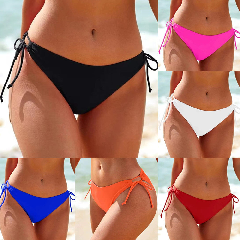 Damen Hochtailliertes Bikini-Höschen mit verstellbaren Seitenschnüren
