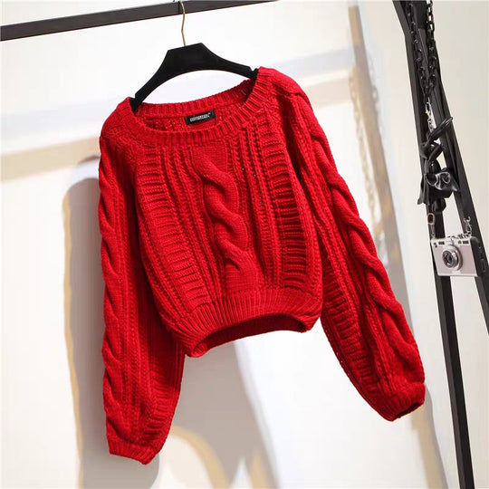 Damen Gemusterter Chunky Pullover Shop Nory
