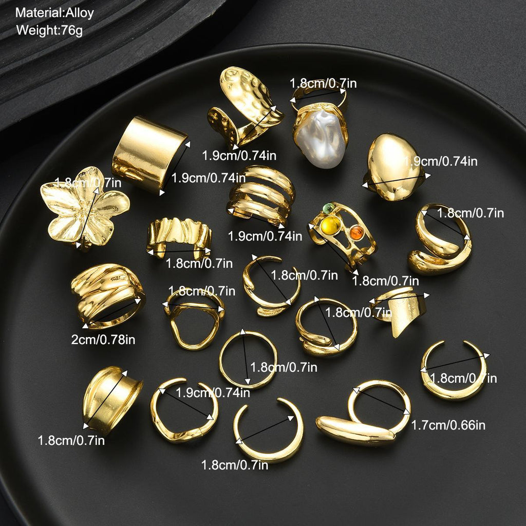 Damen Ring-Set mit kunstvollen und variierenden Designs Shop Nory