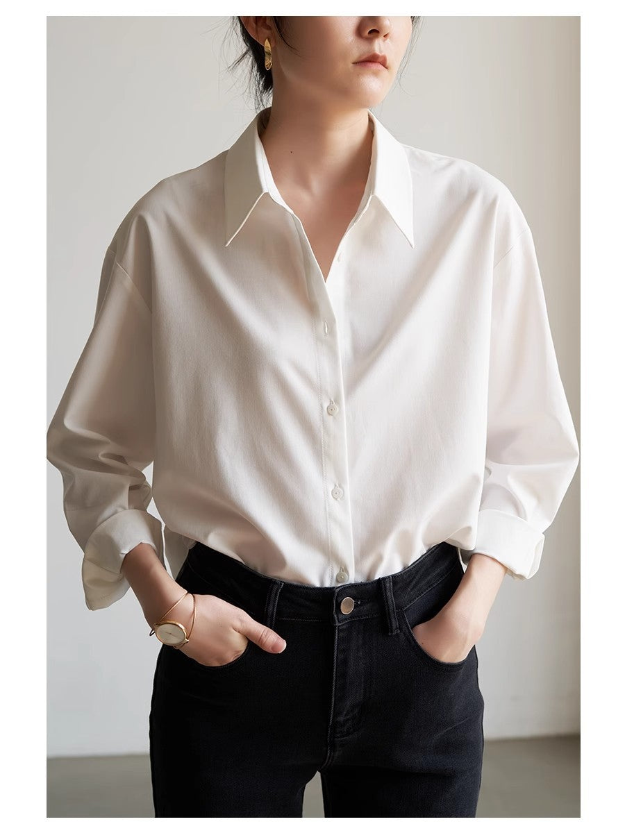 Damen Schicke und lässige Bluse mit oversized Schnitt Shop Nory