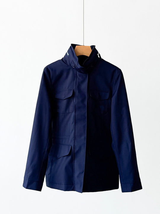 Damen moderne Utility-Jacke mit hohem Kragen Shop Nory