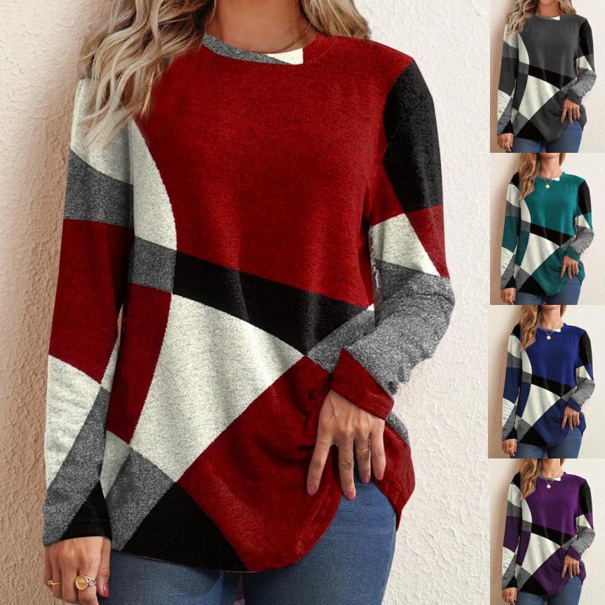 Damen Geometrischer Übergroßer Strickpullover mit Knopfdetails an der Seite Shop Nory