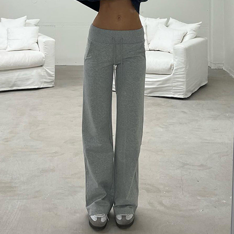 Damen nan weite Sweatpants mit hohem Komfortbund, Kordelzug und aufgesetzten Taschen Shop Nory