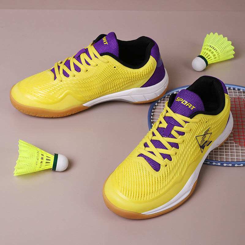 Damen Sportliche Badmintonschuhe mit rutschfester Sohle und atmungsaktiven Mesh-Einsätzen