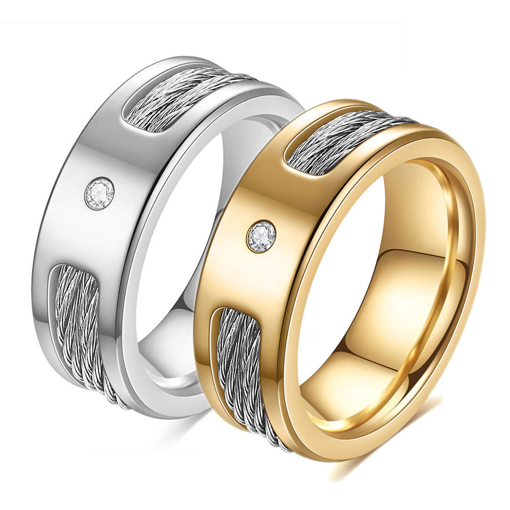 Herren Ring mit modernem, strukturiertem Design und glänzender Oberfläche Shop Nory