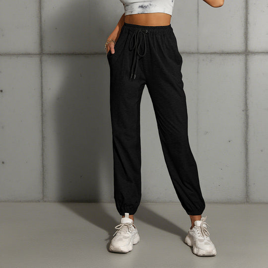 Damen Komfort-Freizeitjogger aus French Terry mit tailliertem Kordelzug und elastischen Knöchelabschlüssen Shop Nory