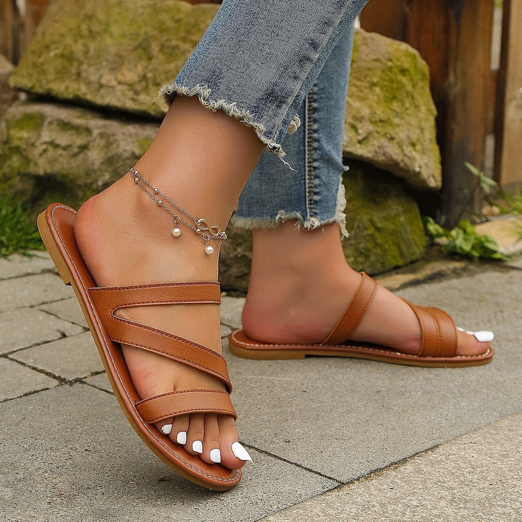 Damen elegante und bequeme Riemchensandalen Shopnory