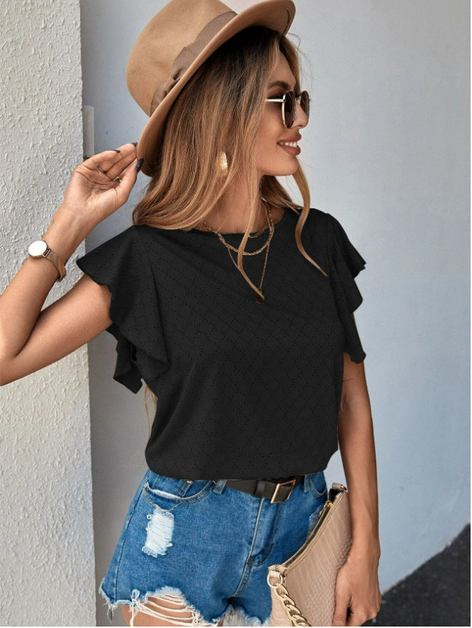 Damen Bluse mit Rüschendetails Shopnory