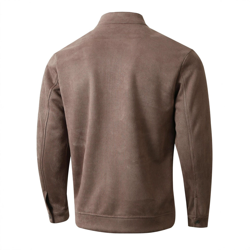 Herren Fleecejacke mit modernem Stehkragen und weichem Innenfutter
