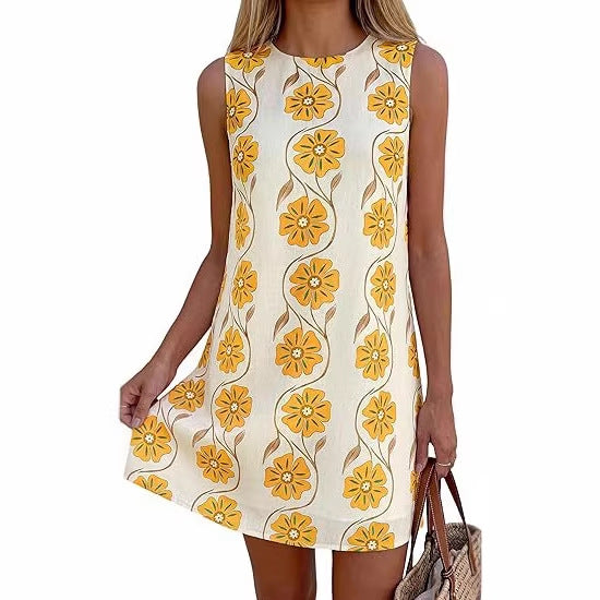 Damen Sommerkleid im Vintage-Stil mit Blütenmuster Shopnory