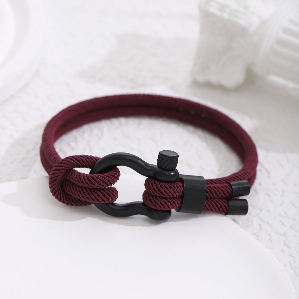 Herrenarmband aus geflochtenem Paracord mit stylischem Metallverschluss Shop Nory