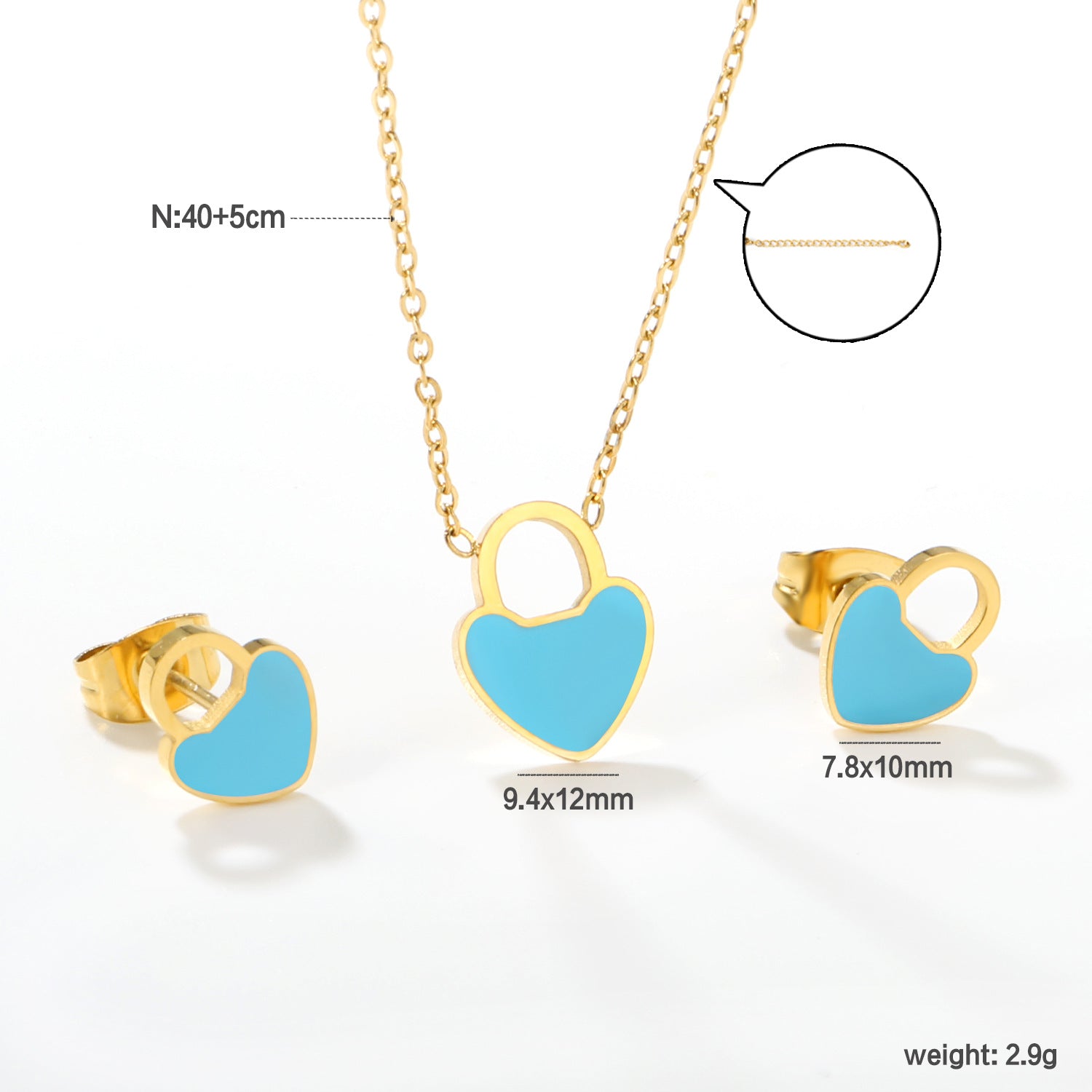 Damen Schmuckset mit modischem Kinderwagen-Anhänger und passenden Ohrsteckern Shop Nory