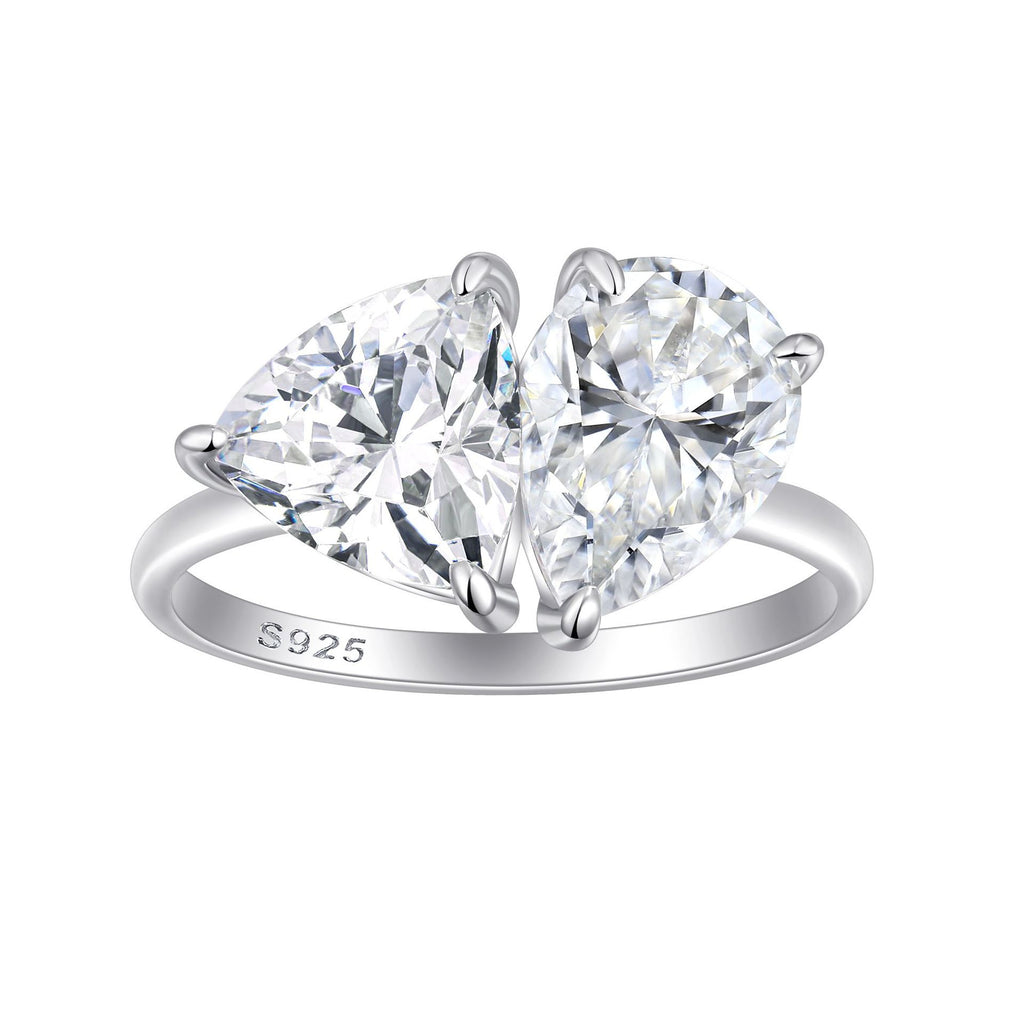 Damen Verlobungsring mit ovalem Hauptstein und eleganter Zirkonia-Verzierung Shop Nory