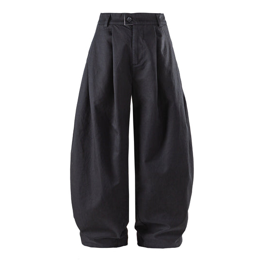 Damen weite High‑Waist‑Culotte mit Kellerfalte und verkürztem Bein Shop Nory
