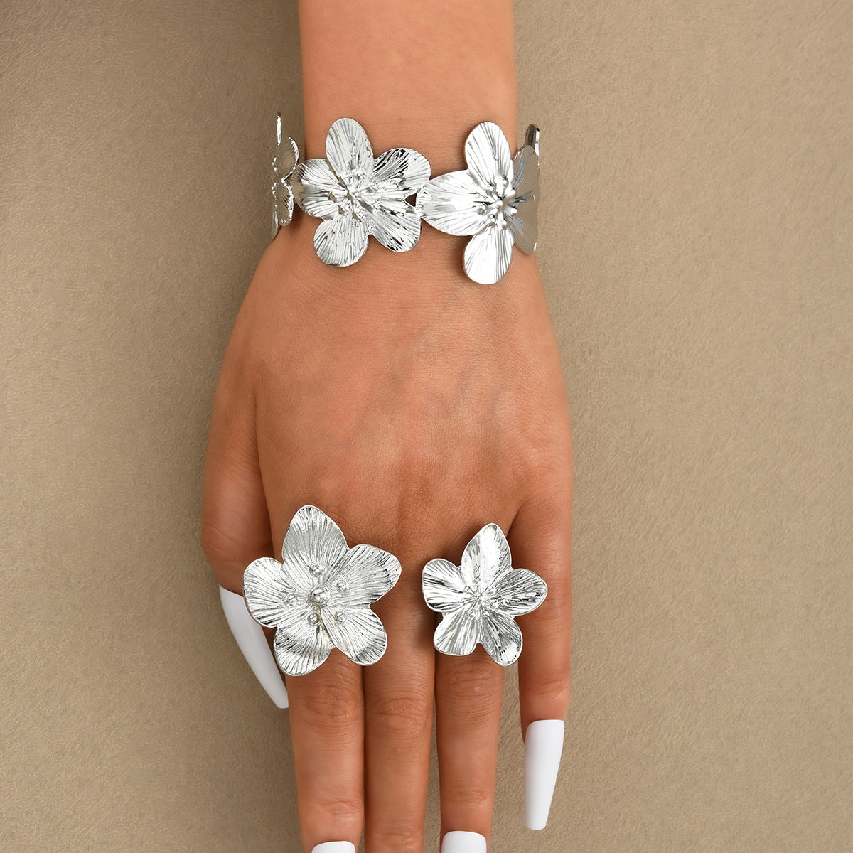 Damen Schmuckset mit originellem Blumen-Design Shop Nory