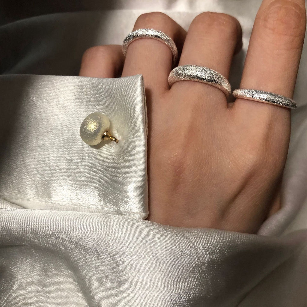 Damen Ring-Set mit glänzenden Oberflächen und exquisiten Texturen Shop Nory
