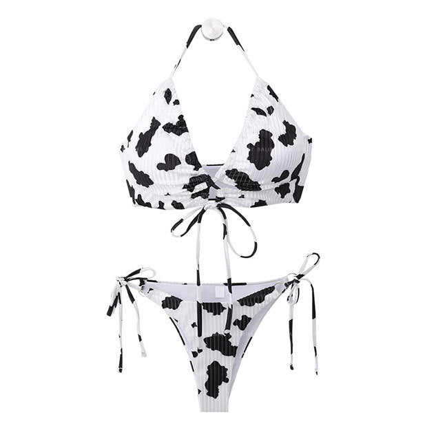 Damen raffiniertes Crop-Top Bikini-Set Shopnory