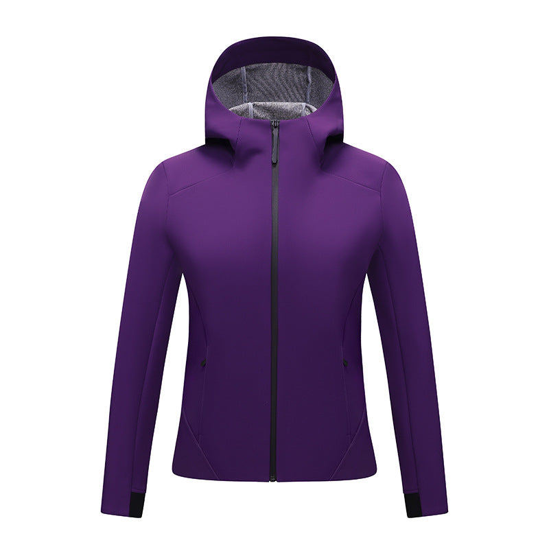 Damen Taillierte Softshelljacke mit Kapuze und Fleecefutter Shop Nory