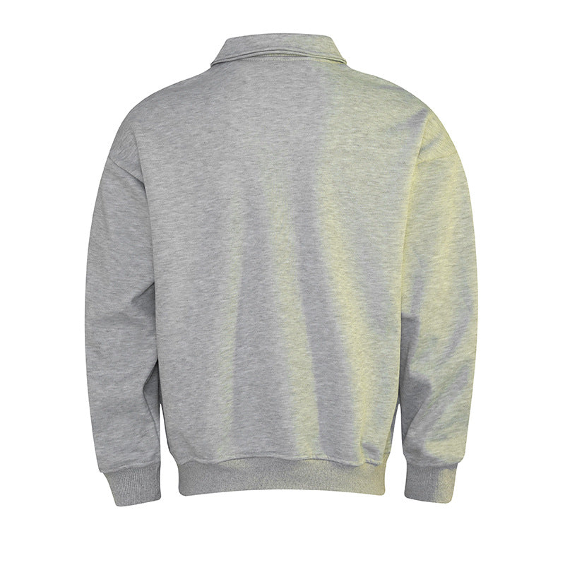 Herren Polo‑Sweatshirt im Oversize‑Relaxed‑Fit mit Rippbündchen und Knopfleiste Shop Nory
