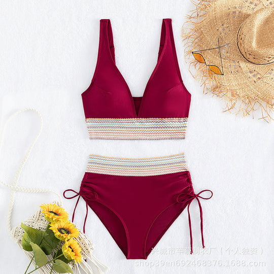 Damen Hochgeschnittener Sportbikini Shopnory