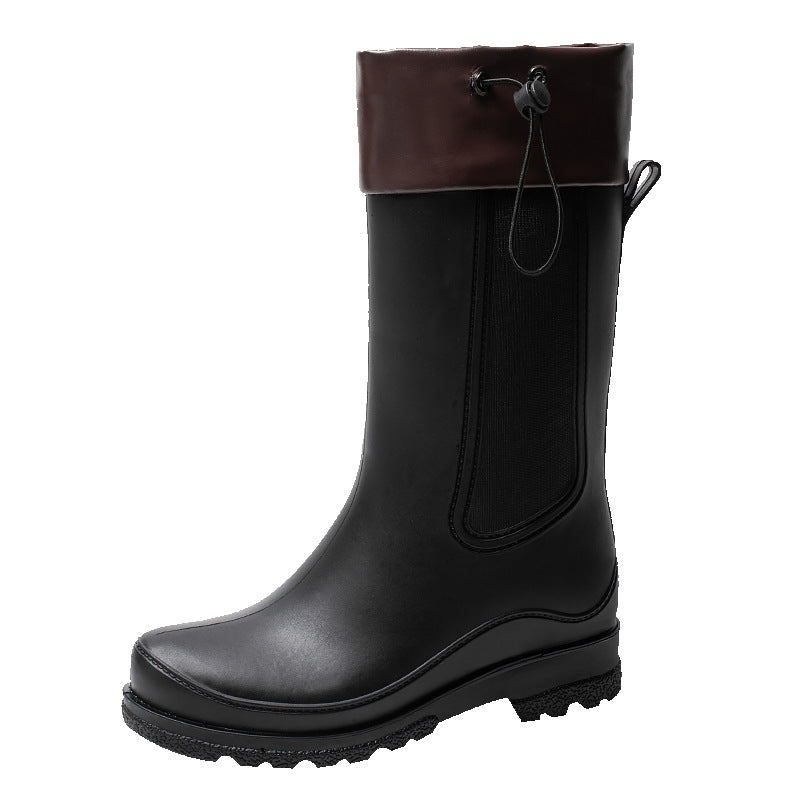 Damen Chelsea Regenstiefel aus Vollgummi mit elastischen Einsätzen und profilierter Luglaufsohle Shop Nory