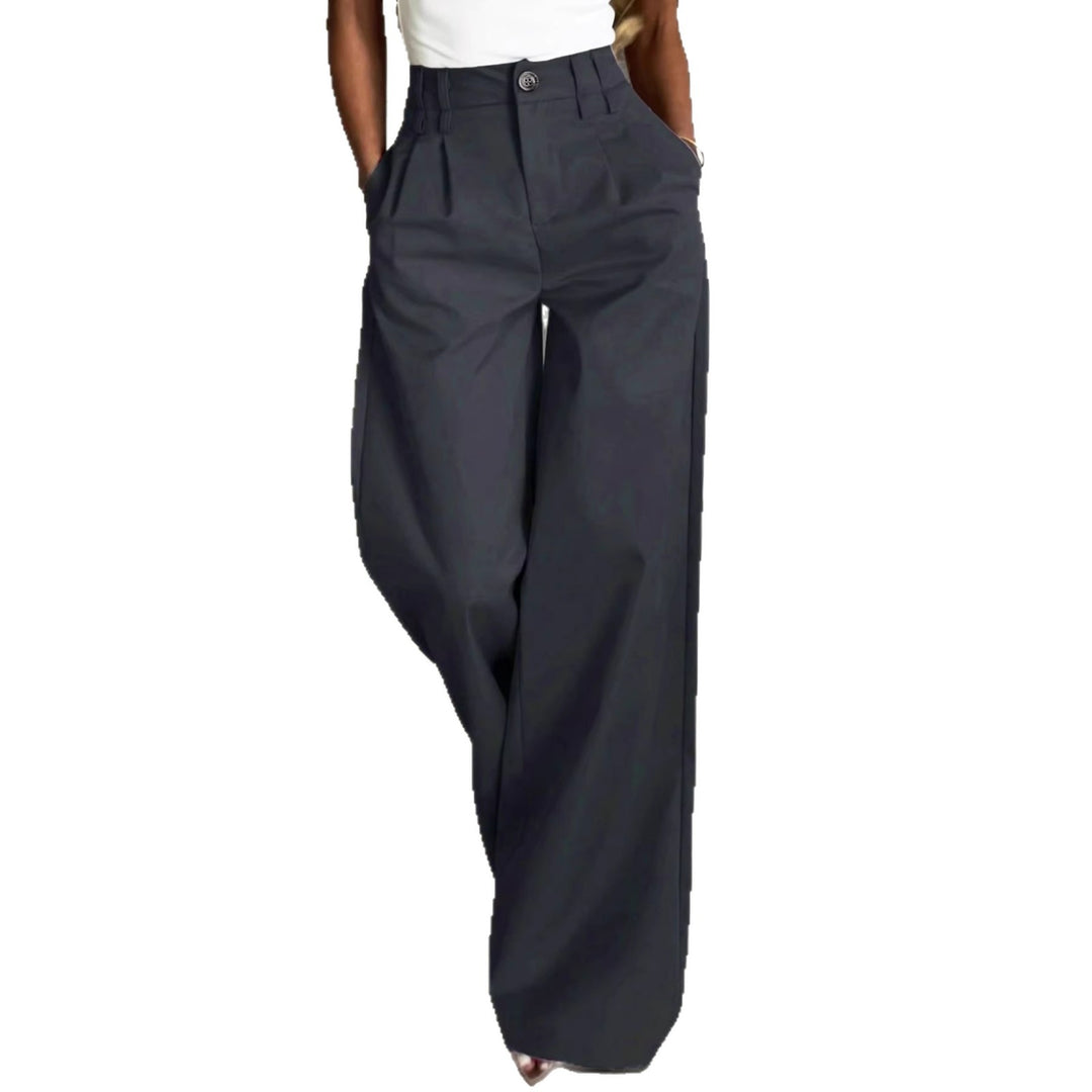 Damen Hochtaillierte Bundfalten-Hose mit weitem Palazzo-Bein Shop Nory