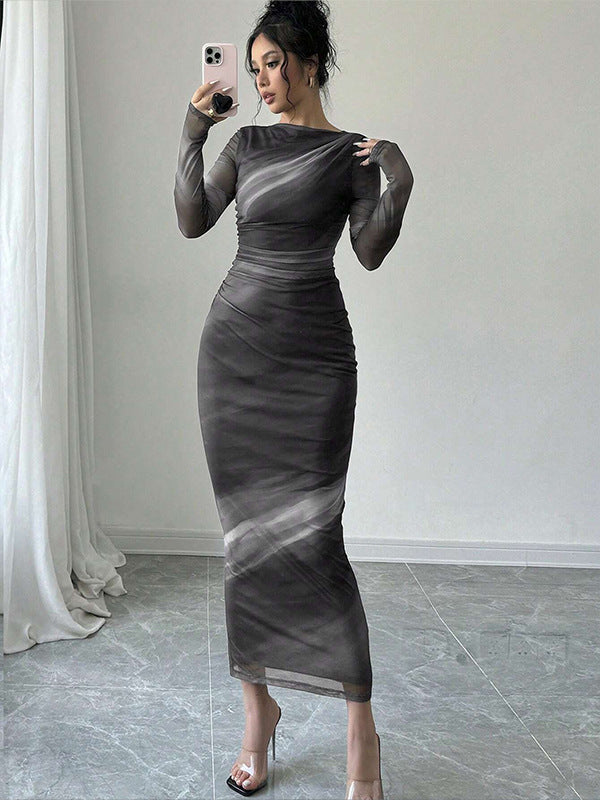 Damen Elegantes Wickelkleid mit Struktur Shop Nory
