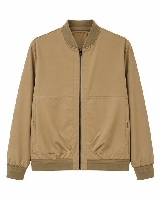 Herren Urbaner leichter Bomber mit durchgehendem Reißverschluss und Rippbündchen Shop Nory