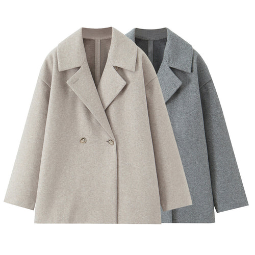 Damen Kurzgeschnittener Oversize Wollmix-Mantel mit weiter Schalkragen Shop Nory
