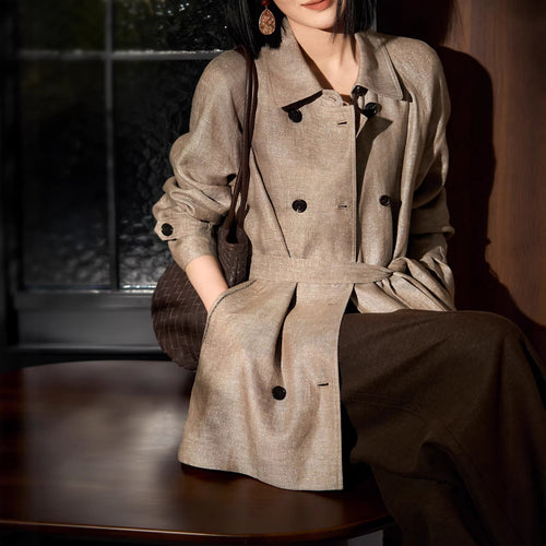 Damen Elegante und zeitlose Trenchjacke Shop Nory