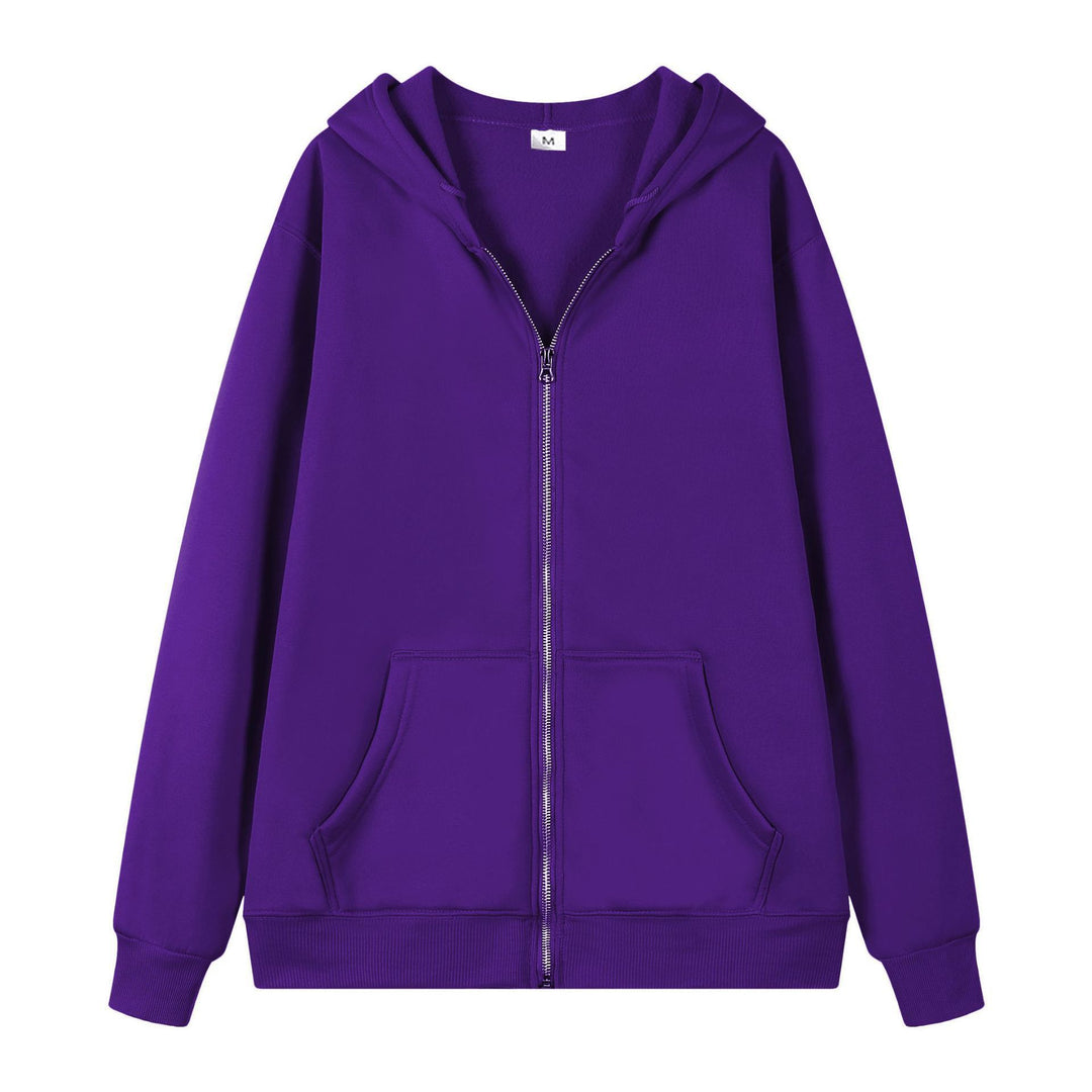 Damen nan lässige Zip-Hoodie-Jacke im Boxy-Cut mit überschnittener Schulter, verdecktem Tunnelzug und großen Kängurutaschen Shop Nory