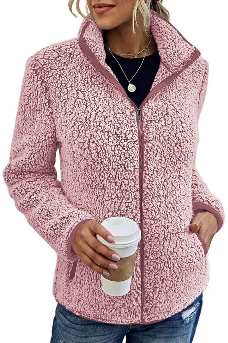 Damen Fleecejacke mit wunderbar weichem Material und stylischem Reißverschluss