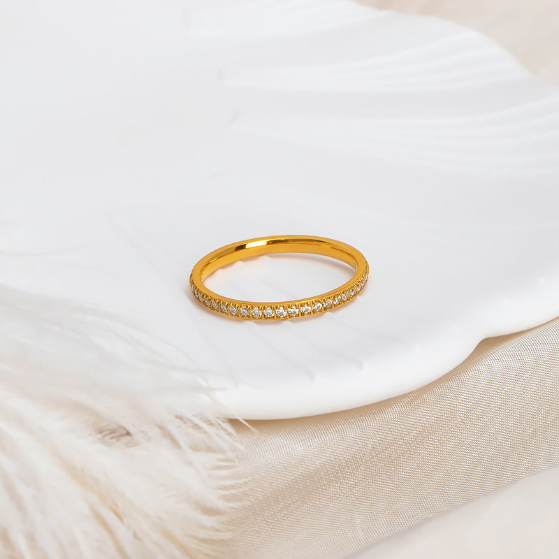 Damen eleganter Ring mit Kristallverzierungen Shop Nory