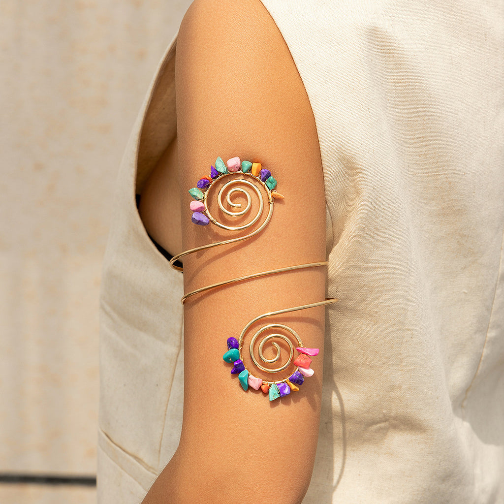 Damen Armreif mit Amethyststeinen