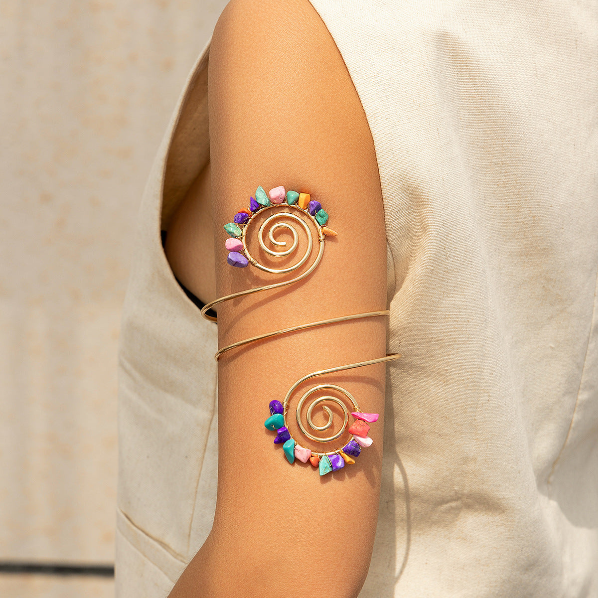Damen Armreif mit Amethyststeinen