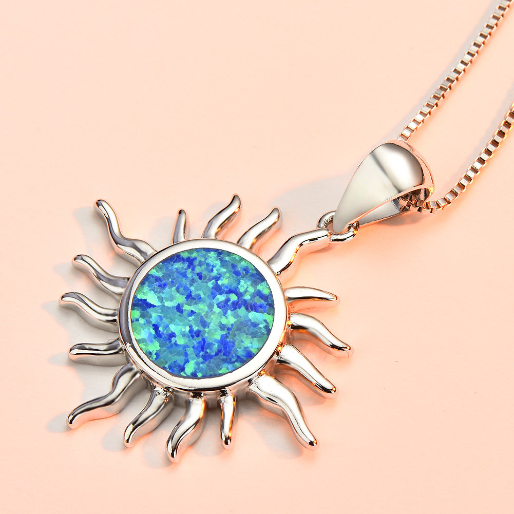 Damen Sonnenanhänger mit kunstvollem Opal-Design Shop Nory