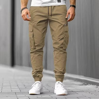Herren Cargo-Jogginghose mit multifunktionalen Klapp- & Reißverschlusstaschen, elastischem Bund und tapered Bein Shop Nory