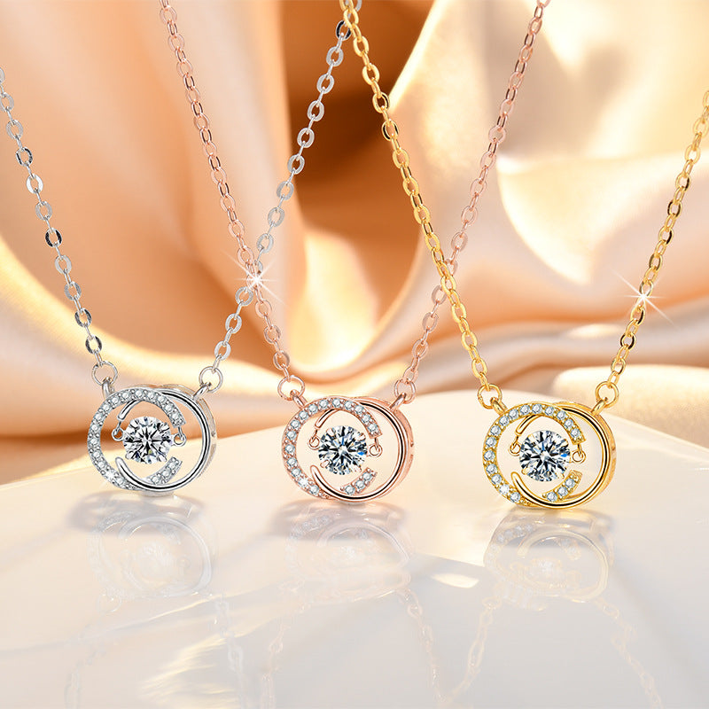 Damen Halskette mit funkelndem Zirkonia-Anhänger in elegantem Design Shop Nory