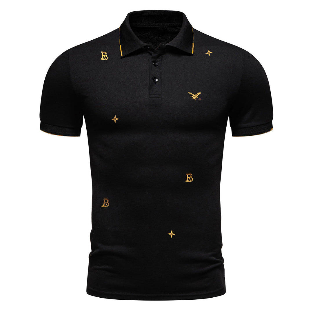 Herren Polohemd mit modischem Stickdesign und hochwertigem Stoff