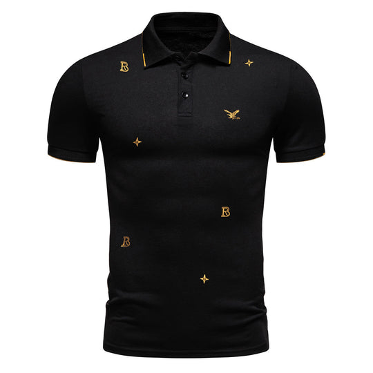 Herren Polohemd mit modischem Stickdesign und hochwertigem Stoff