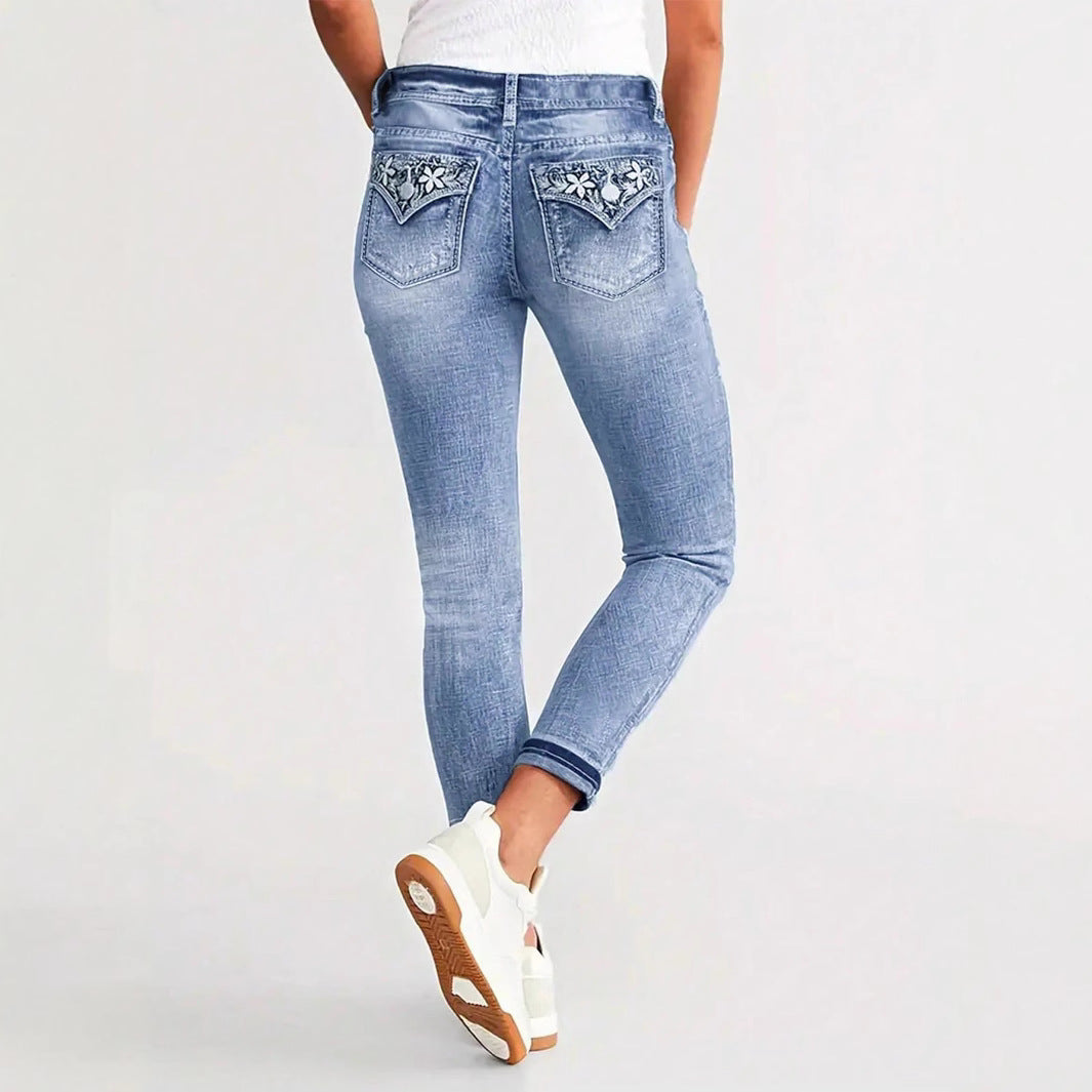 Damen Slim-Fit Stretch-Skinny-Jeans mit schmalem Knöchelabschluss und Five-Pocket-Design Shop Nory