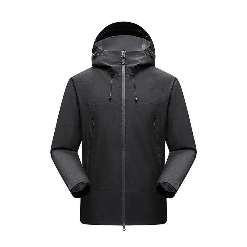 Herren Minimalistische technische dreilagige Softshelljacke mit versiegelten Nähten und wasserdichtem Frontreißverschluss Shop Nory