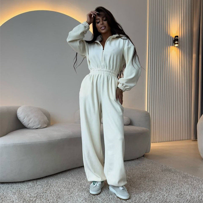 Damen Eleganter und bequemer Fleece-Jumpsuit Shop Nory