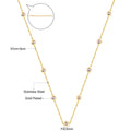 Damen elegante Goldplattierte Halskette mit funkelnden Zirkonia-Steinen Shop Nory