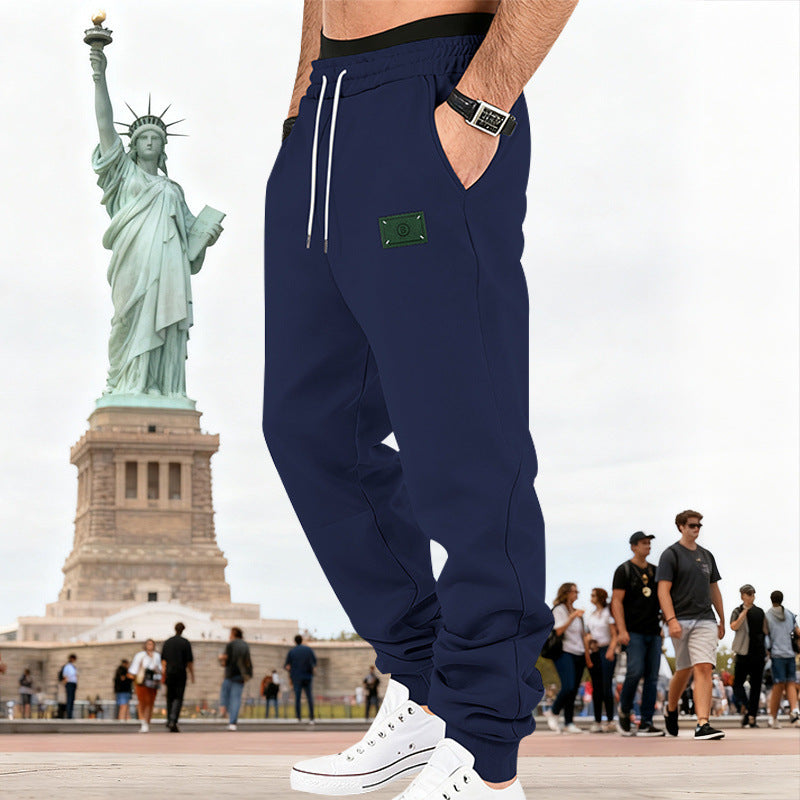 Herren Slim-Fit Sweat-Jogger mit elastischem Bund, Tunnelzug und gerippten Bündchen Shop Nory