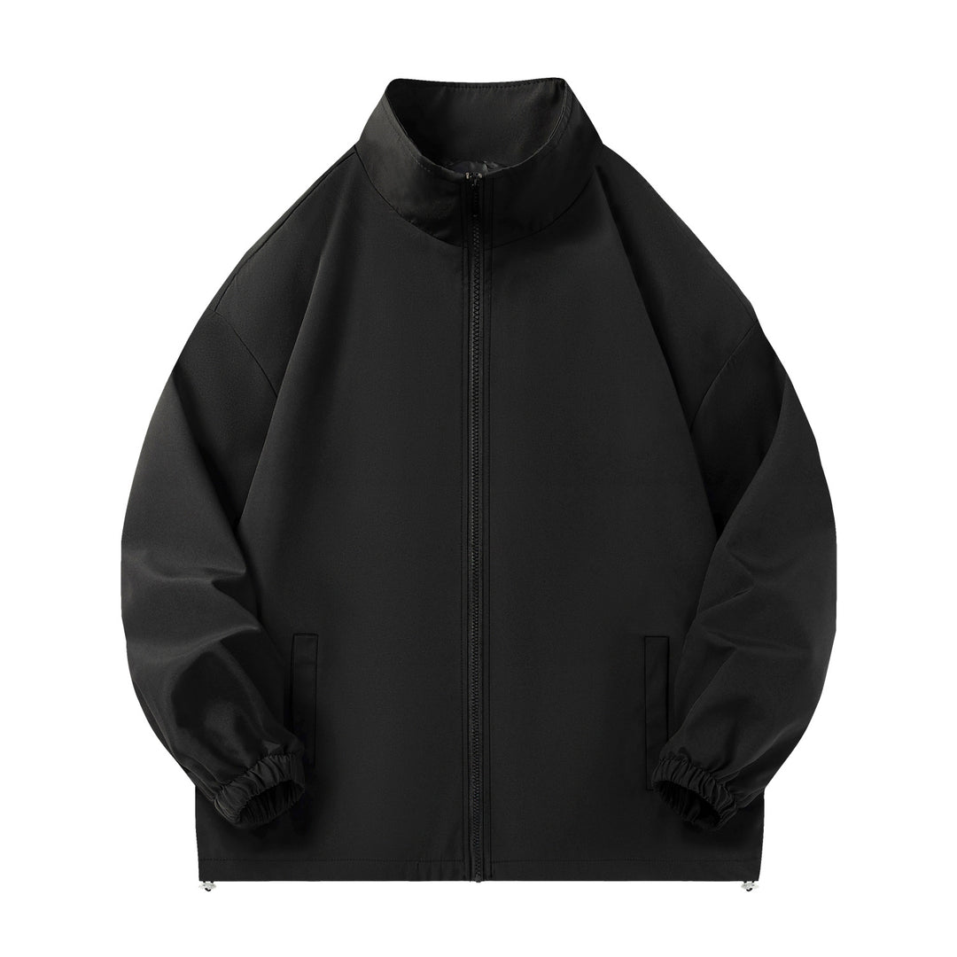 Unisex Leichte Windjacke mit hochabschließendem Stehkragen, Elastikbündchen & verstellbarem Kordelzugsaum Shop Nory