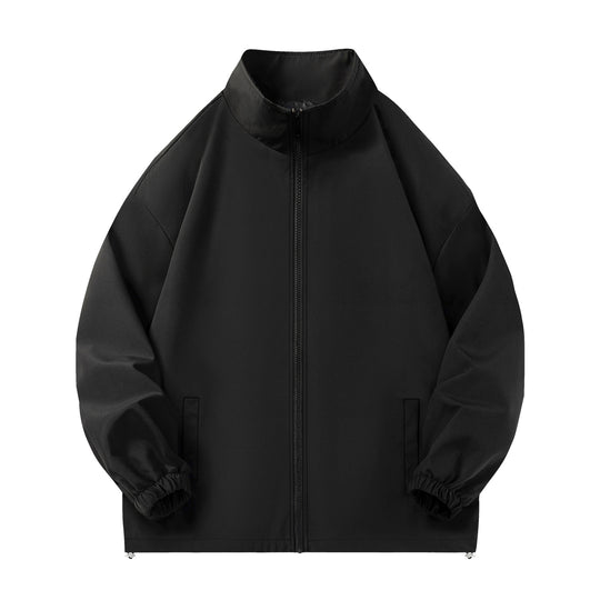 Unisex Leichte Windjacke mit hochabschließendem Stehkragen, Elastikbündchen & verstellbarem Kordelzugsaum Shop Nory