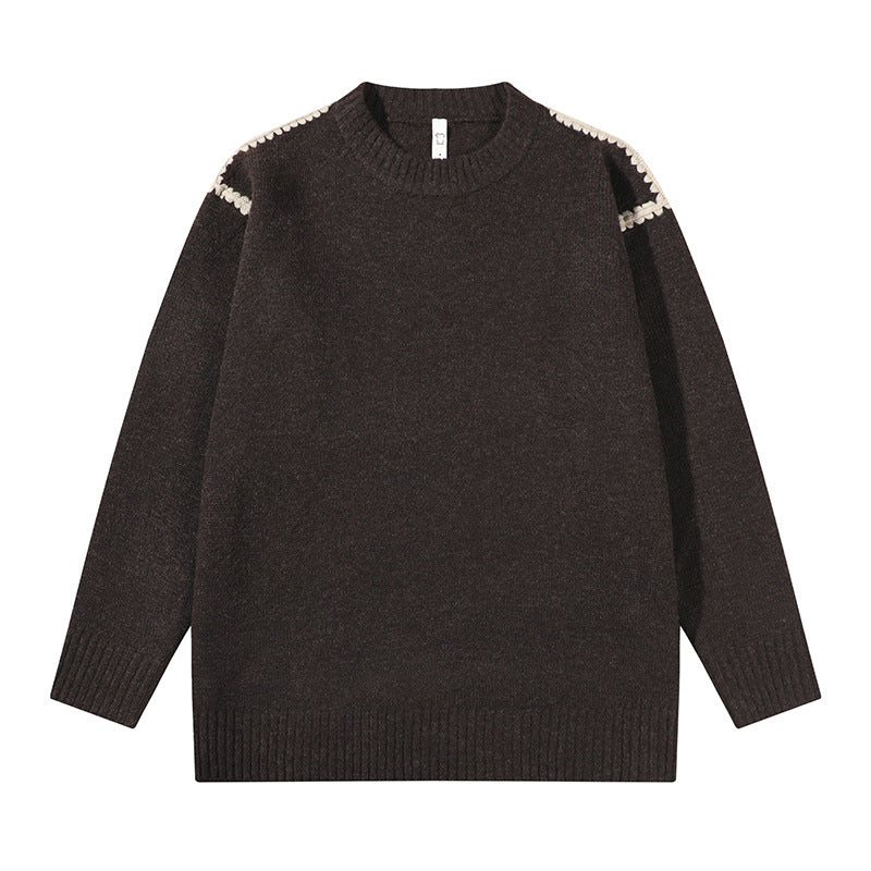 Unisex Oversize Feinstrick-Pullover mit Rundhalsausschnitt und Rippenbündchen Shop Nory