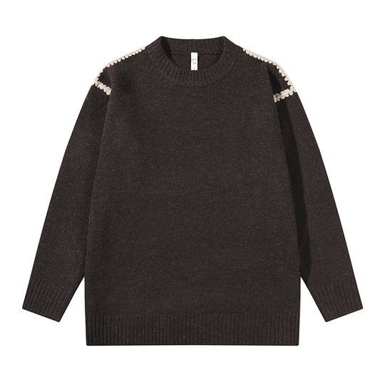 Unisex Oversize Feinstrick-Pullover mit Rundhalsausschnitt und Rippenbündchen Shop Nory